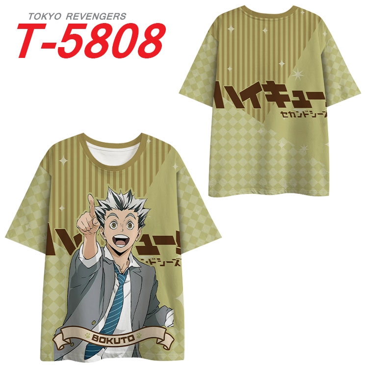 Haikyuu!! Anime Full Color Milk Silk Short Sleeve T-Shirt from S to 6XL