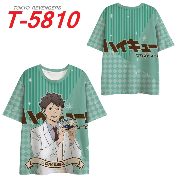 Haikyuu!! Anime Full Color Milk Silk Short Sleeve T-Shirt from S to 6XL T-5810