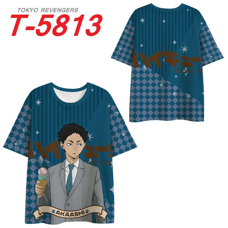 Haikyuu!! Anime Full Color Milk Silk Short Sleeve T-Shirt from S to 6XL  T-5813