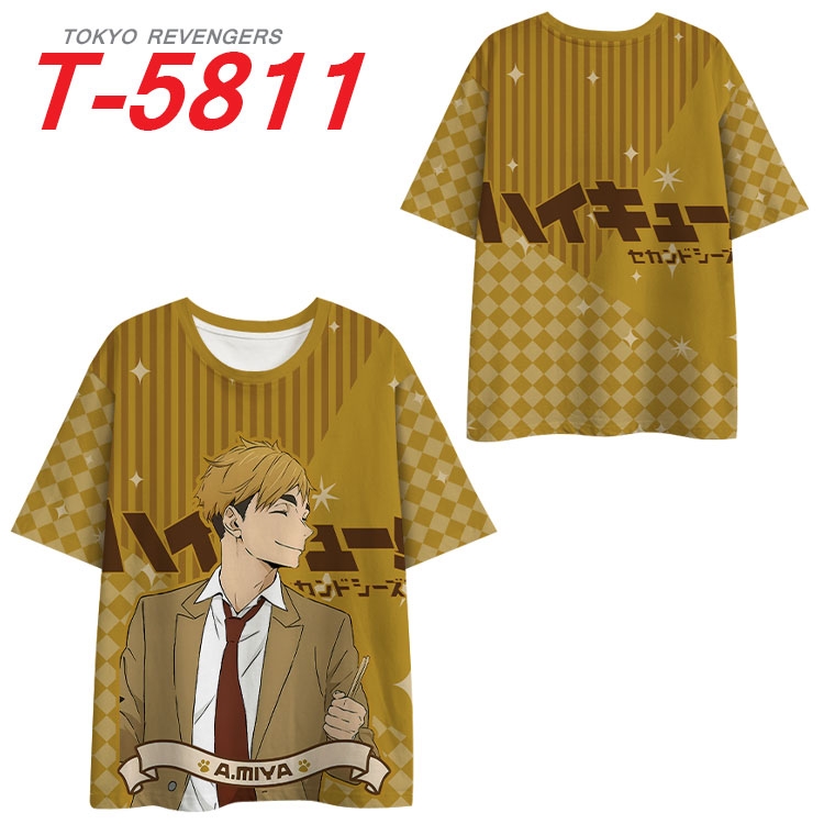 Haikyuu!! Anime Full Color Milk Silk Short Sleeve T-Shirt from S to 6XL T-5811