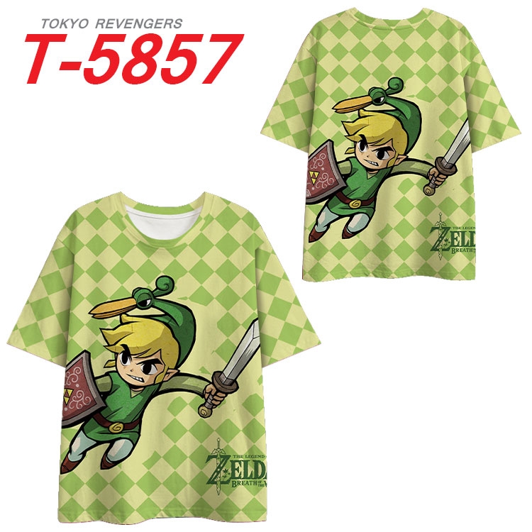The Legend of Zelda Anime Full Color Milk Silk Short Sleeve T-Shirt from S to 6XL T-5857