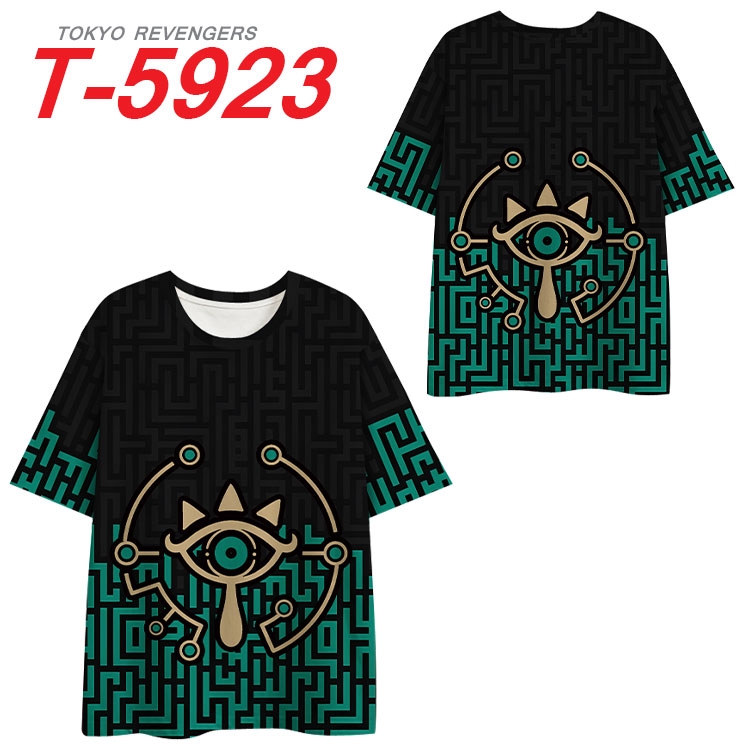 The Legend of Zelda Anime Full Color Milk Silk Short Sleeve T-Shirt from S to 6XL  T-5923