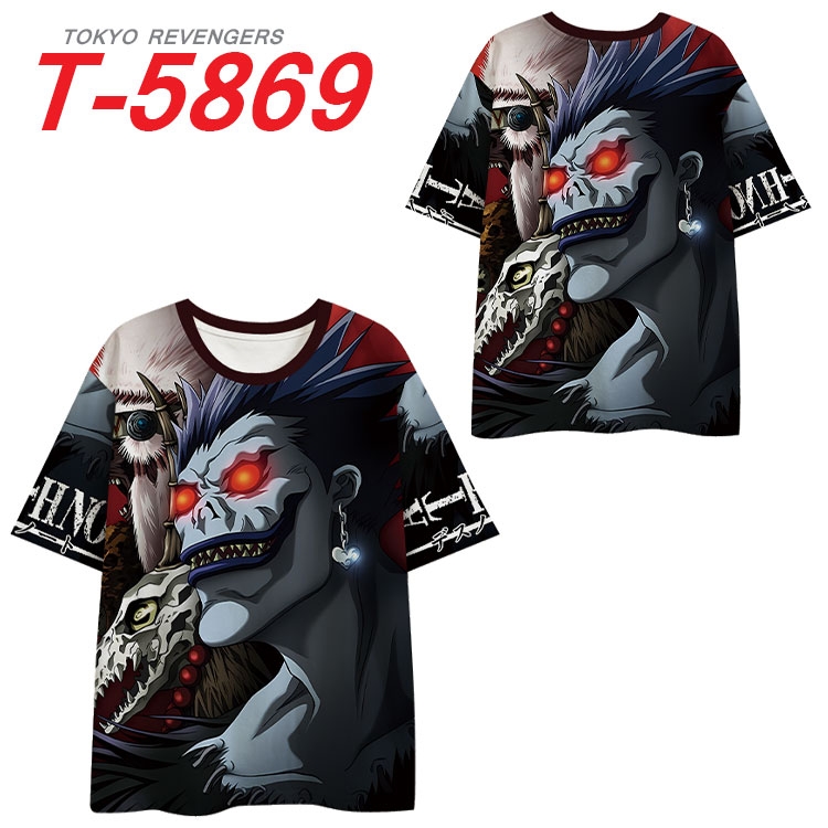 Death note Anime Full Color Milk Silk Short Sleeve T-Shirt from S to 6XL T-5869
