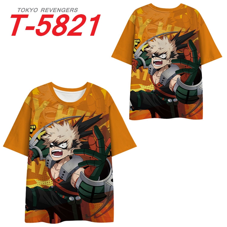 My Hero Academia Anime Full Color Milk Silk Short Sleeve T-Shirt from S to 6XL T-5821