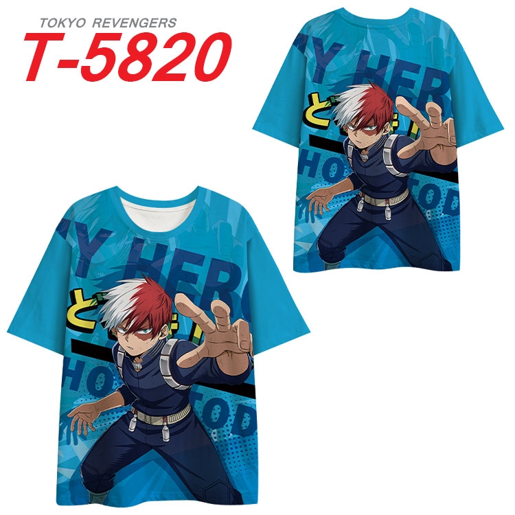 My Hero Academia Anime Full Color Milk Silk Short Sleeve T-Shirt from S to 6XL  T-5820