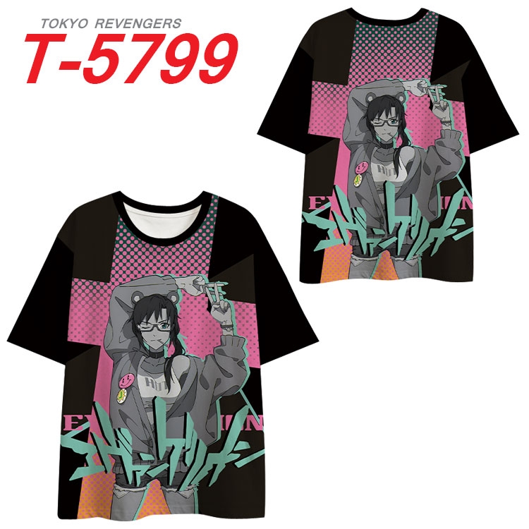 EVA  Anime Full Color Milk Silk Short Sleeve T-Shirt from S to 6XL  T-5799