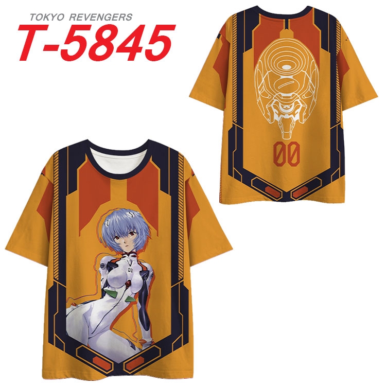 EVA  Anime Full Color Milk Silk Short Sleeve T-Shirt from S to 6XL T-5845