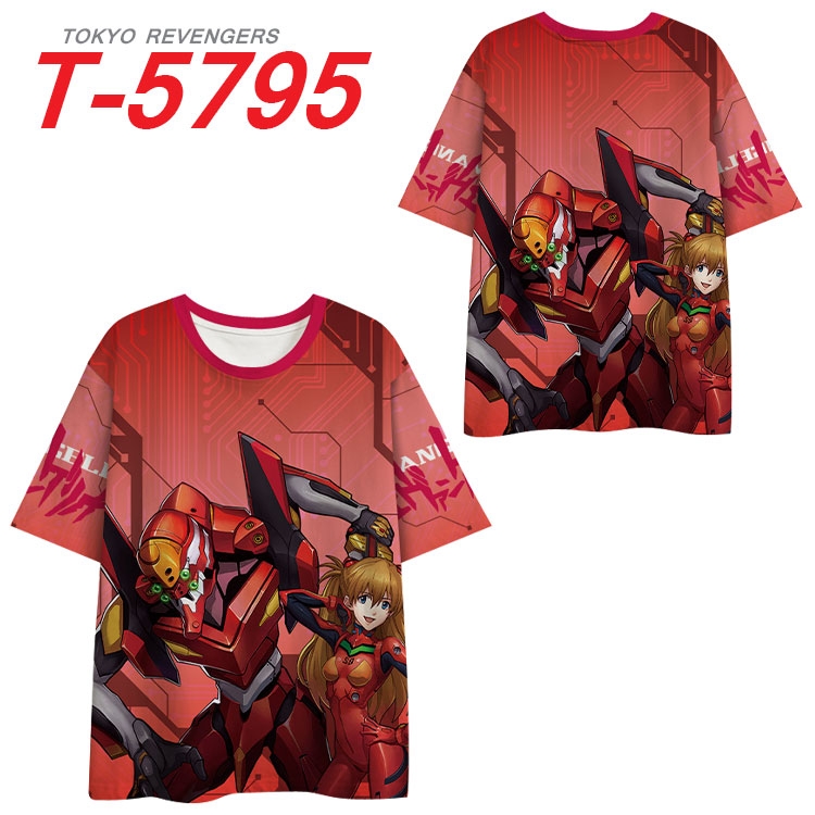 EVA  Anime Full Color Milk Silk Short Sleeve T-Shirt from S to 6XL T-5795