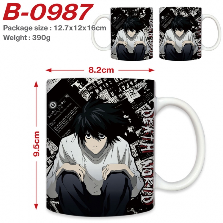 Death note Anime printed ceramic mug 400ml (single carton foam packaging) B-0987