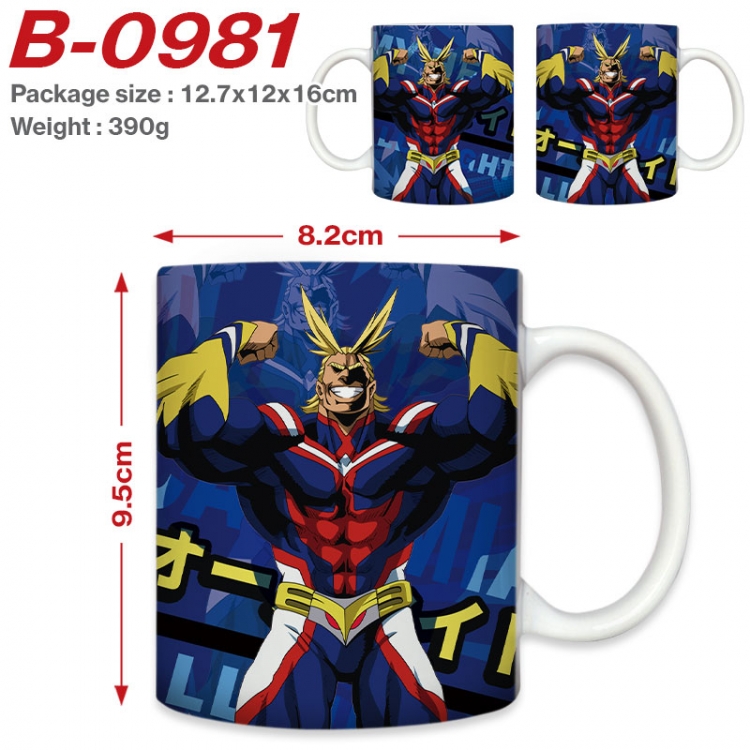 My Hero Academia Anime printed ceramic mug 400ml (single carton foam packaging) B-0981