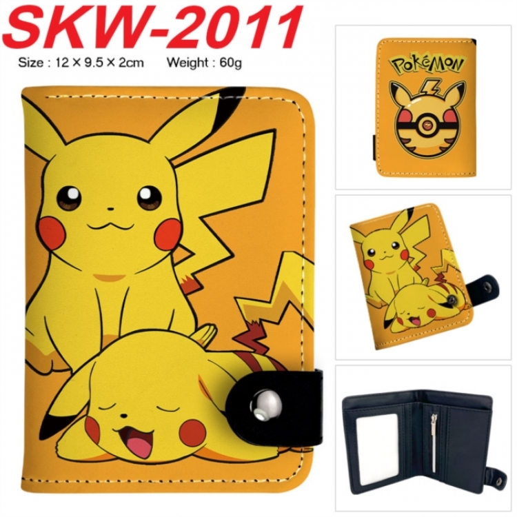 Pokemon Anime vertical button folding wallet 12X9.5X2CM 60g