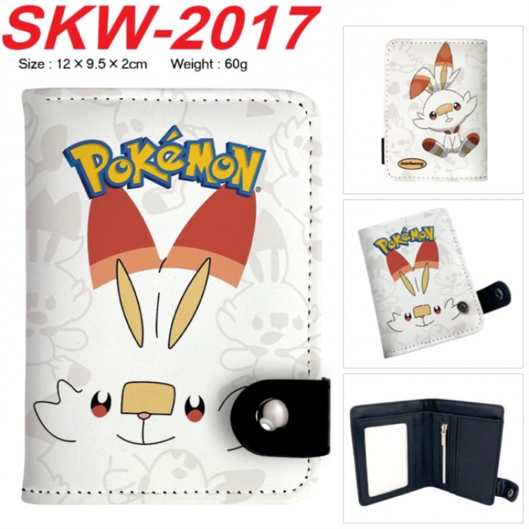 Pokemon Anime vertical button folding wallet 12X9.5X2CM 60g