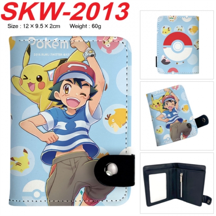 Pokemon Anime vertical button folding wallet 12X9.5X2CM 60g