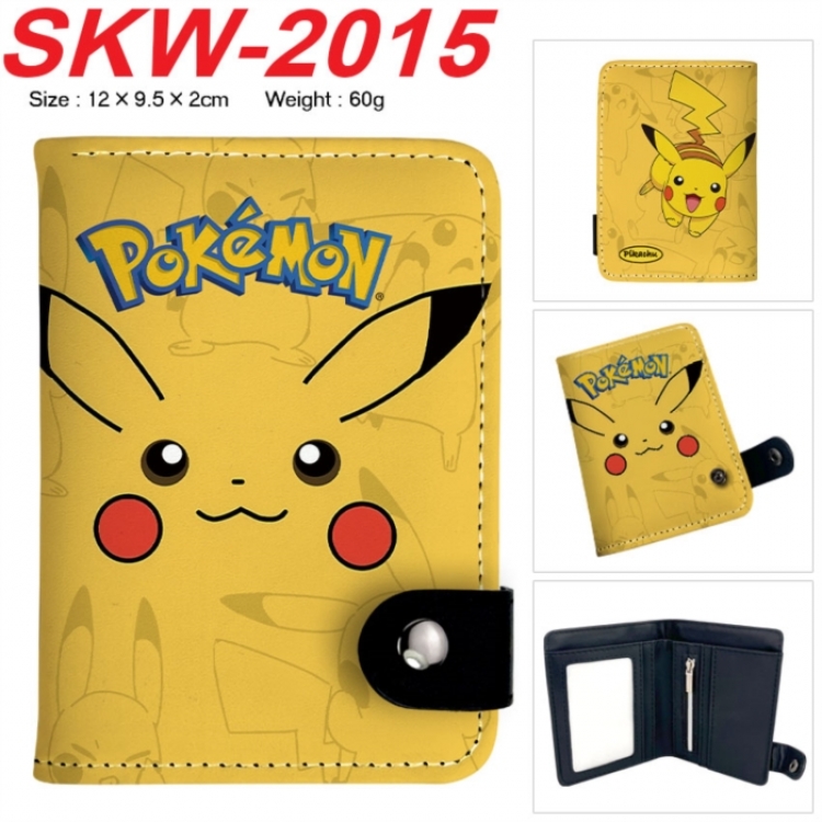Pokemon Anime vertical button folding wallet 12X9.5X2CM 60g