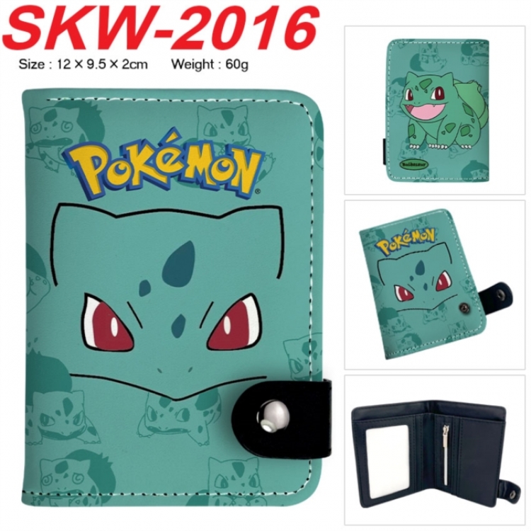 Pokemon Anime vertical button folding wallet 12X9.5X2CM 60g