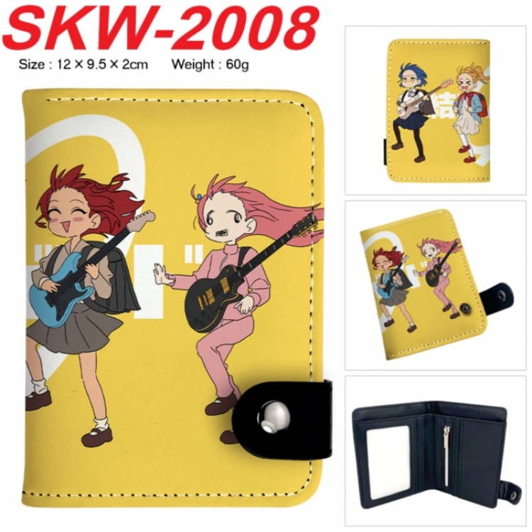 BOCCHI THE ROCK! Anime vertical button folding wallet 12X9.5X2CM 60g SKW-2008