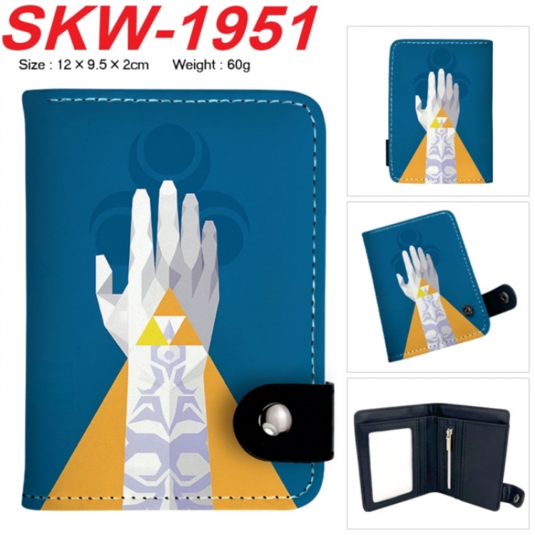 Death note Anime vertical button folding wallet 12X9.5X2CM 60g