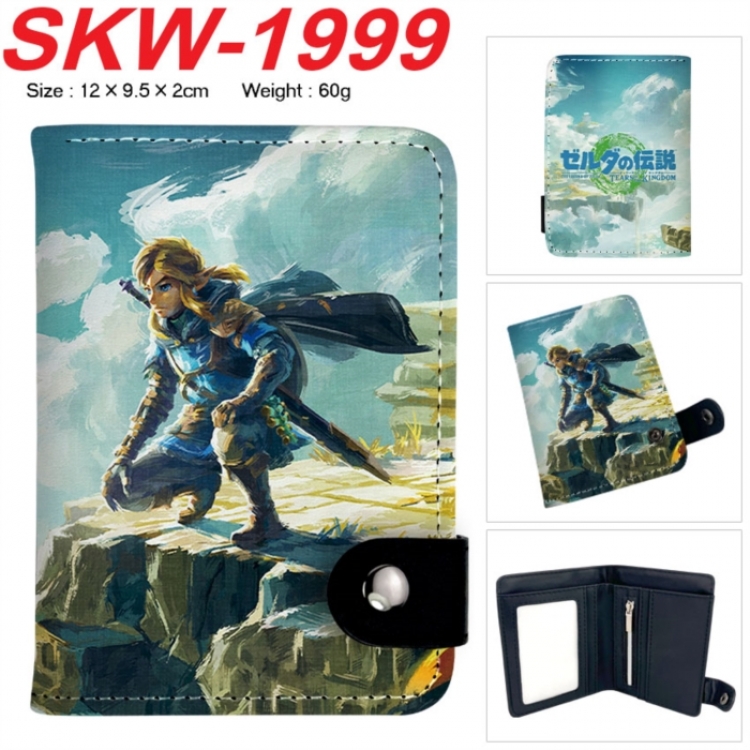 Death note Anime vertical button folding wallet 12X9.5X2CM 60g