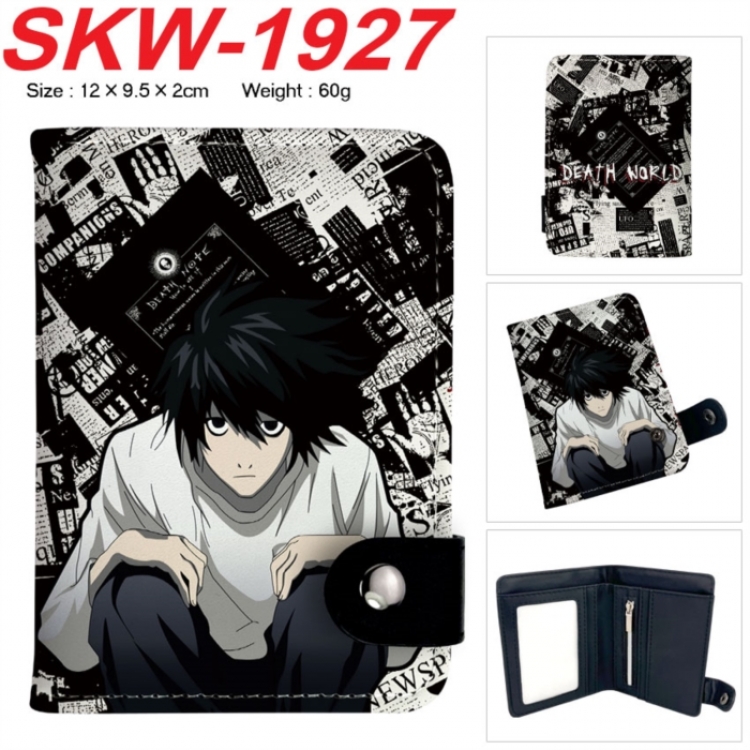 Death note Anime vertical button folding wallet 12X9.5X2CM 60g