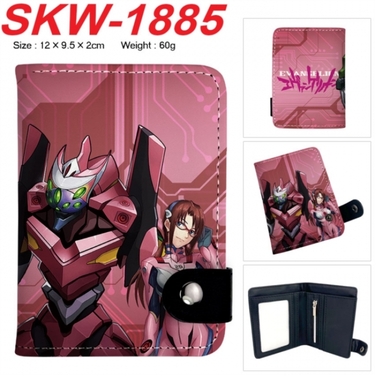 EVA Anime vertical button folding wallet 12X9.5X2CM 60g