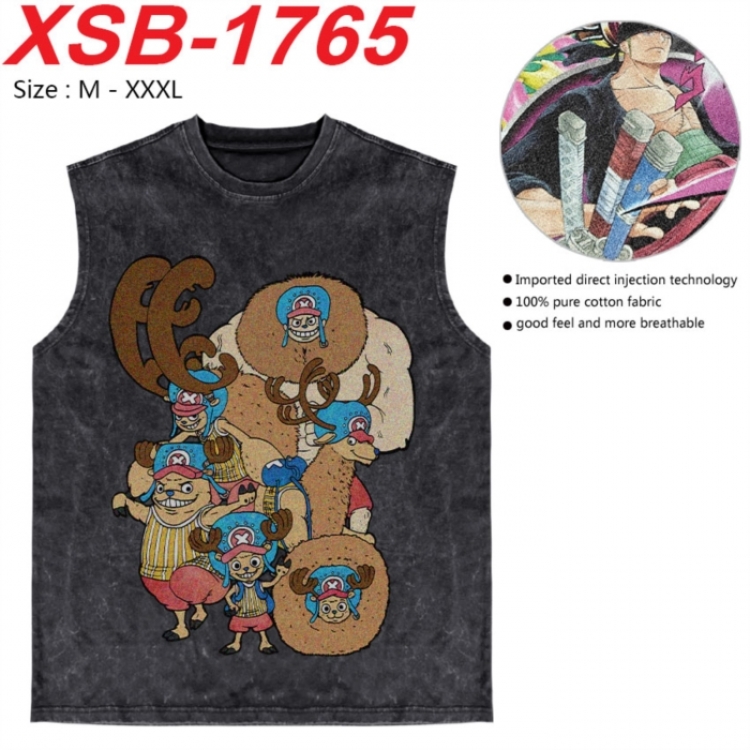 One Piece Anime pure cotton wash vest T-shirt 250g M-3XL XSB-1765