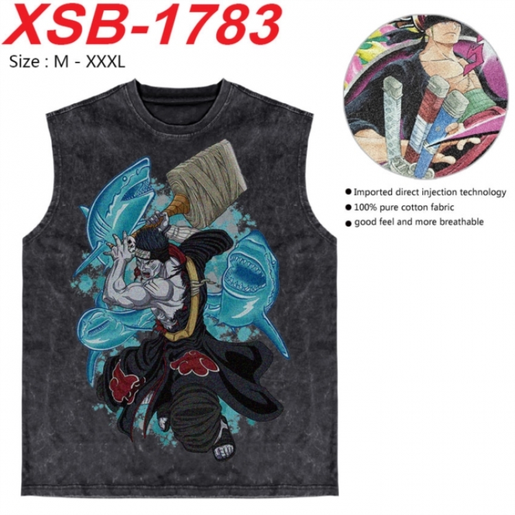 Naruto Anime pure cotton wash vest T-shirt 250g M-3XL  XSB-1783