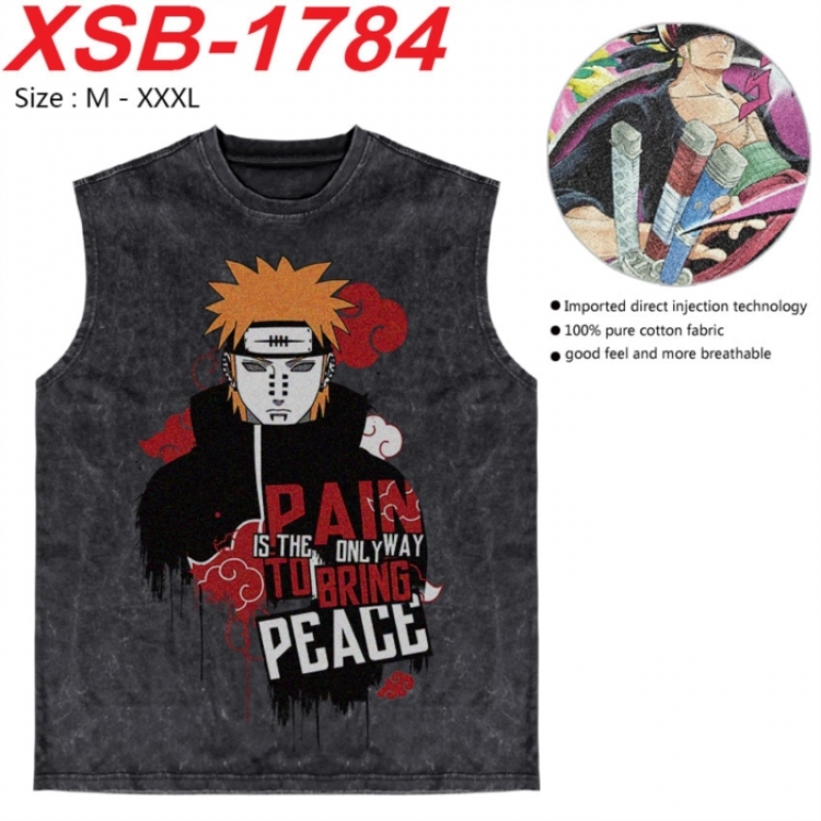 Naruto Anime pure cotton wash vest T-shirt 250g M-3XL  XSB-1784