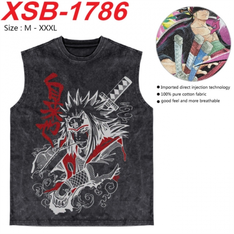 Naruto Anime pure cotton wash vest T-shirt 250g M-3X XSB-1786 L