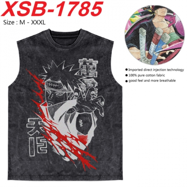 Naruto Anime pure cotton wash vest T-shirt 250g M-3XL XSB-1785