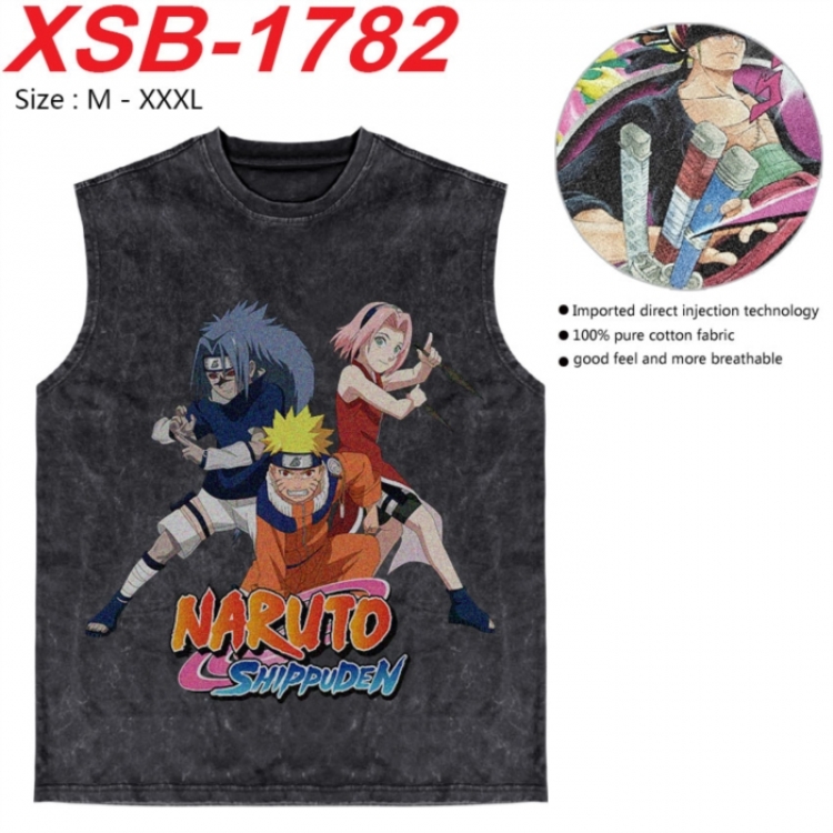 Naruto Anime pure cotton wash vest T-shirt 250g M-3XL  XSB-1782