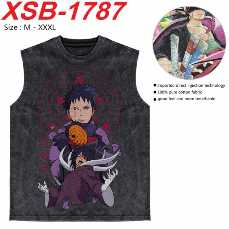 Naruto Anime pure cotton wash vest T-shirt 250g M-3XL XSB-1787