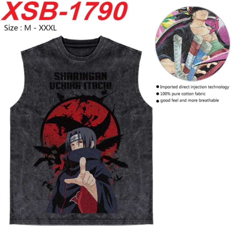 Naruto Anime pure cotton wash vest T-shirt 250g M-3XL  XSB-1790