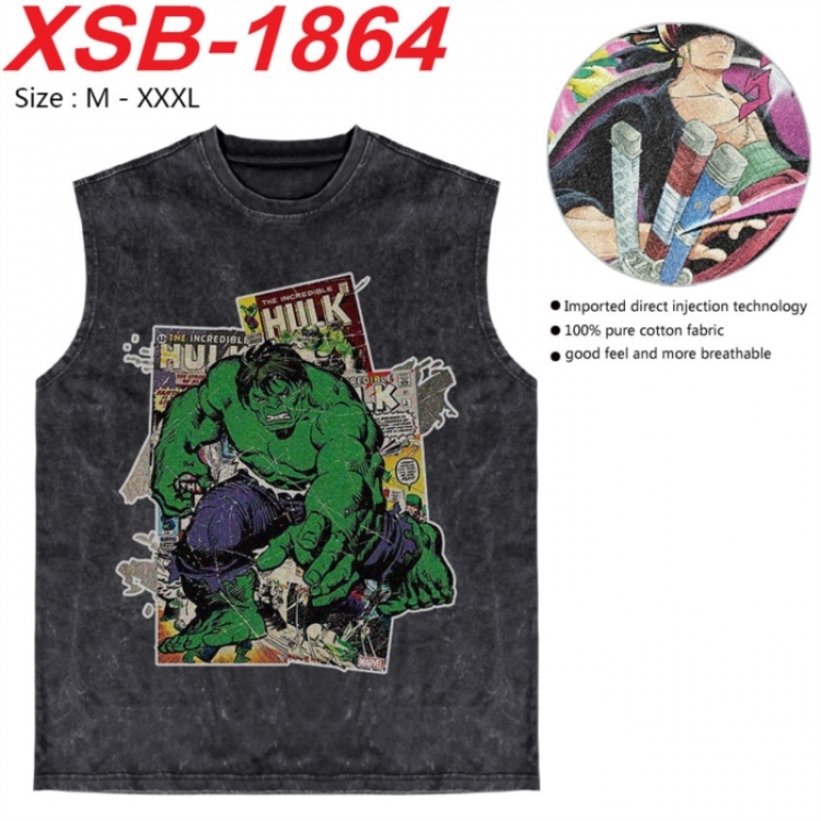 Marvel Anime pure cotton wash vest T-shirt 250g M- XSB-1864