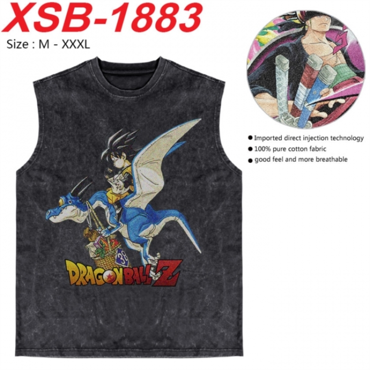 DRAGON BALL Anime pure cotton wash vest T-shirt 250g M-3XL XSB-1883