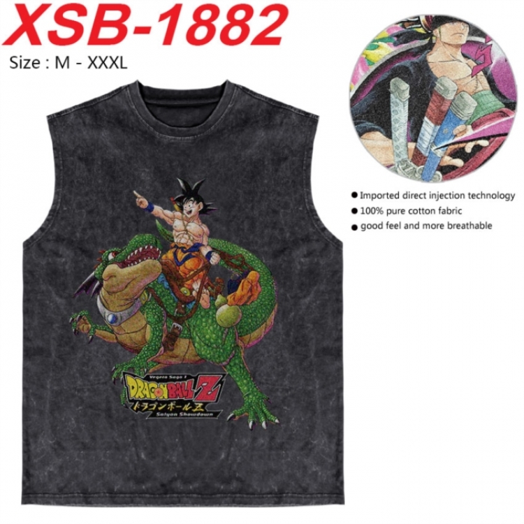 DRAGON BALL Anime pure cotton wash vest T-shirt 250g M-3XL  XSB-1882