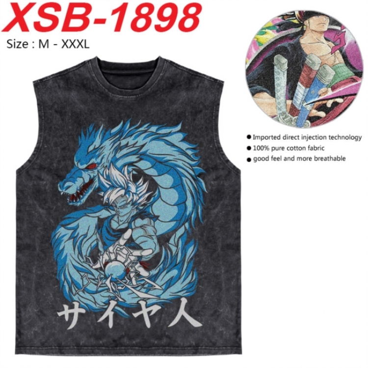 DRAGON BALL Anime pure cotton wash vest T-shirt 250g M-  XSB-1898