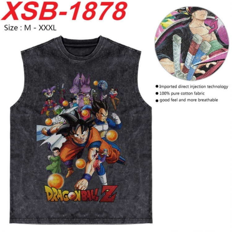 DRAGON BALL Anime pure cotton wash vest T-shirt 250g M-3XL  XSB-1878