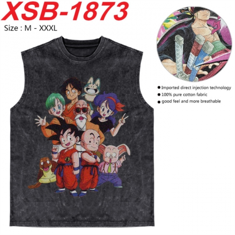 DRAGON BALL Anime pure cotton wash vest T-shirt 250g M-3XL XSB-1873
