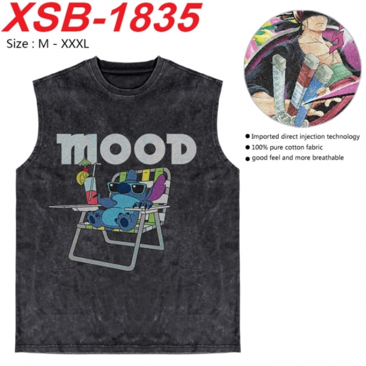 Lilo & Stitch Anime pure cotton wash vest T-shirt 250g M-3XL