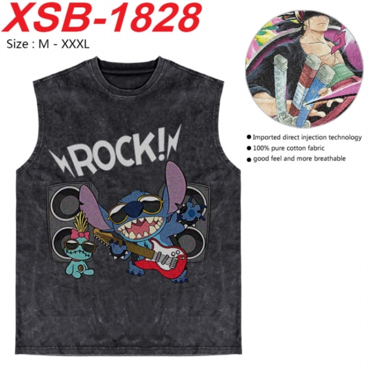 Lilo & Stitch Anime pure cotton wash vest T-shirt 250g M-3XL