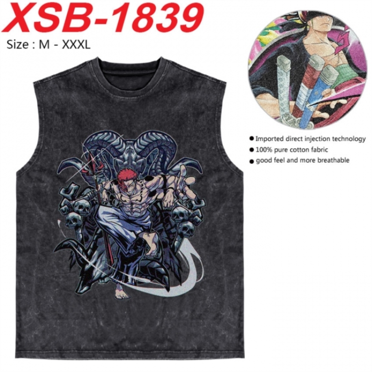 Jujutsu Kaisen Anime pure cotton wash vest T-shirt 250g M-3XL