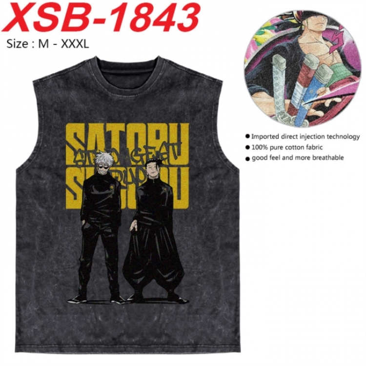 Jujutsu Kaisen Anime pure cotton wash vest T-shirt 250g M-3XL