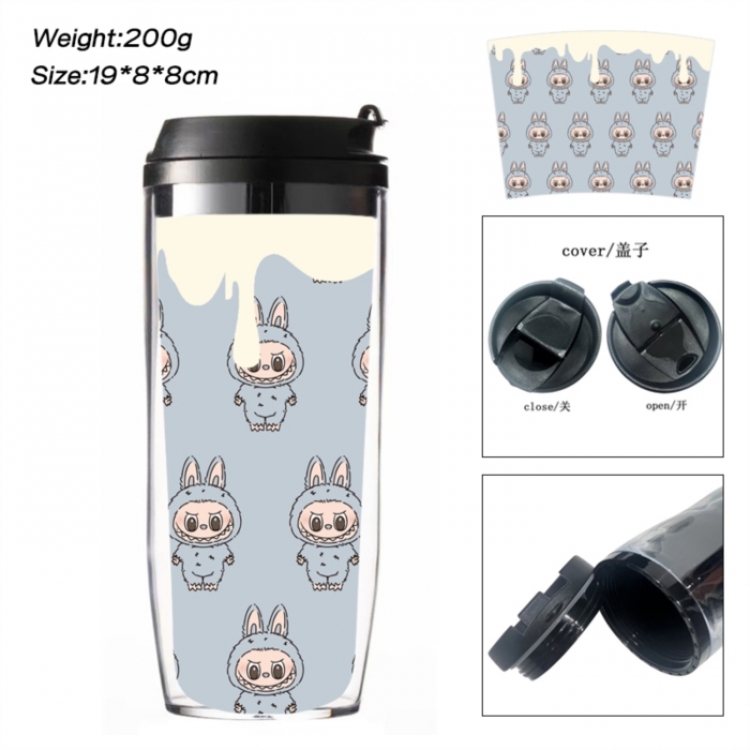 Labubu Anime double-layer insulated water bottle and cup 350ML