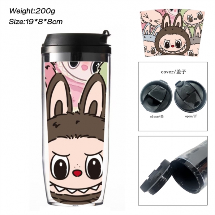 Labubu Anime double-layer insulated water bottle and cup 350ML