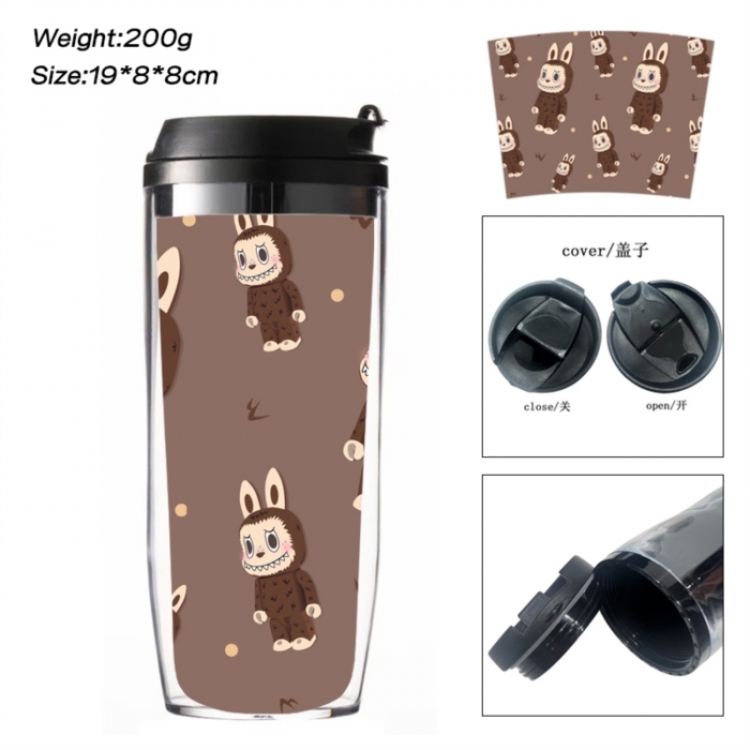 Labubu Anime double-layer insulated water bottle and cup 350ML