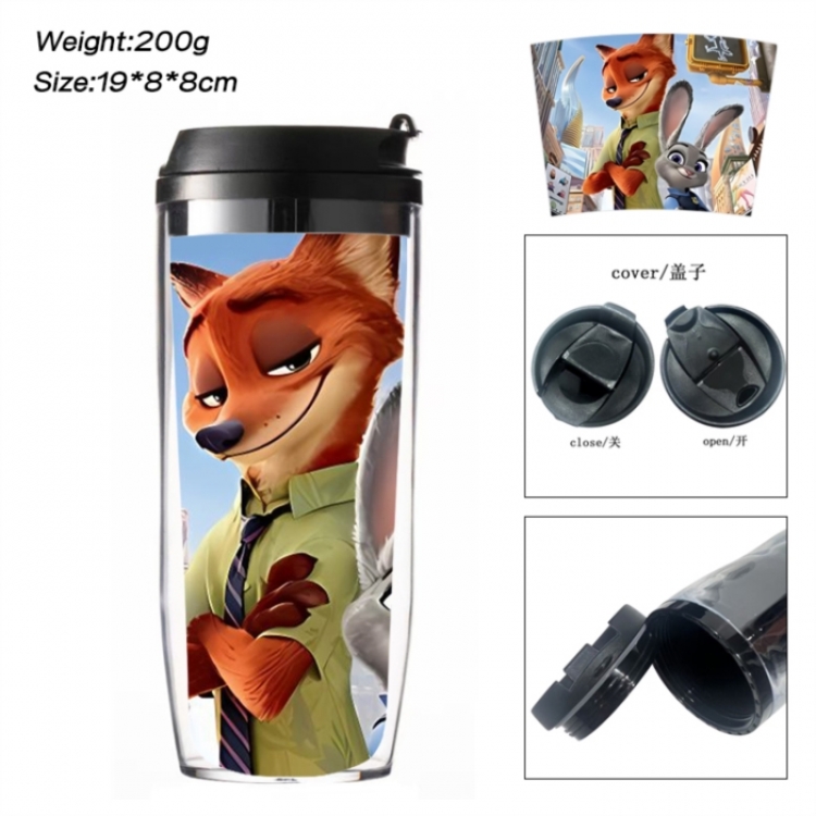 Zootopia Anime double-layer insulated water bottle and cup 350ML
