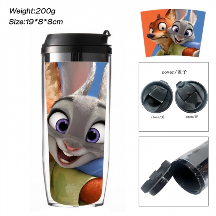 Zootopia Anime double-layer insulated water bottle and cup 350ML