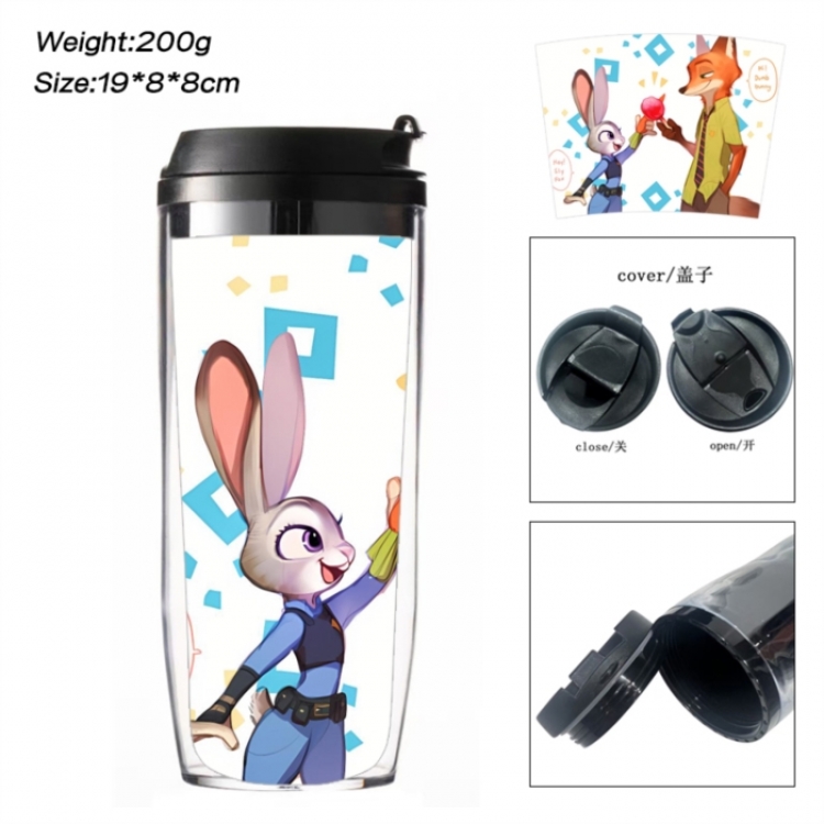 Zootopia Anime double-layer insulated water bottle and cup 350ML