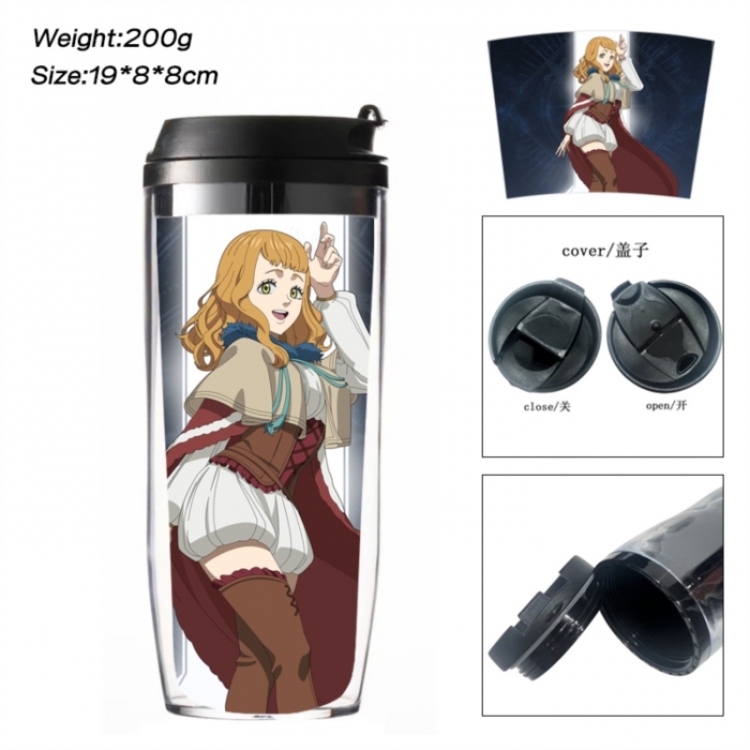 Black Clover Anime double-layer insulated water bottle and cup 350ML