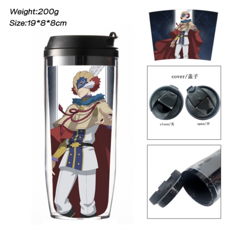 Black Clover Anime double-layer insulated water bottle and cup 350ML